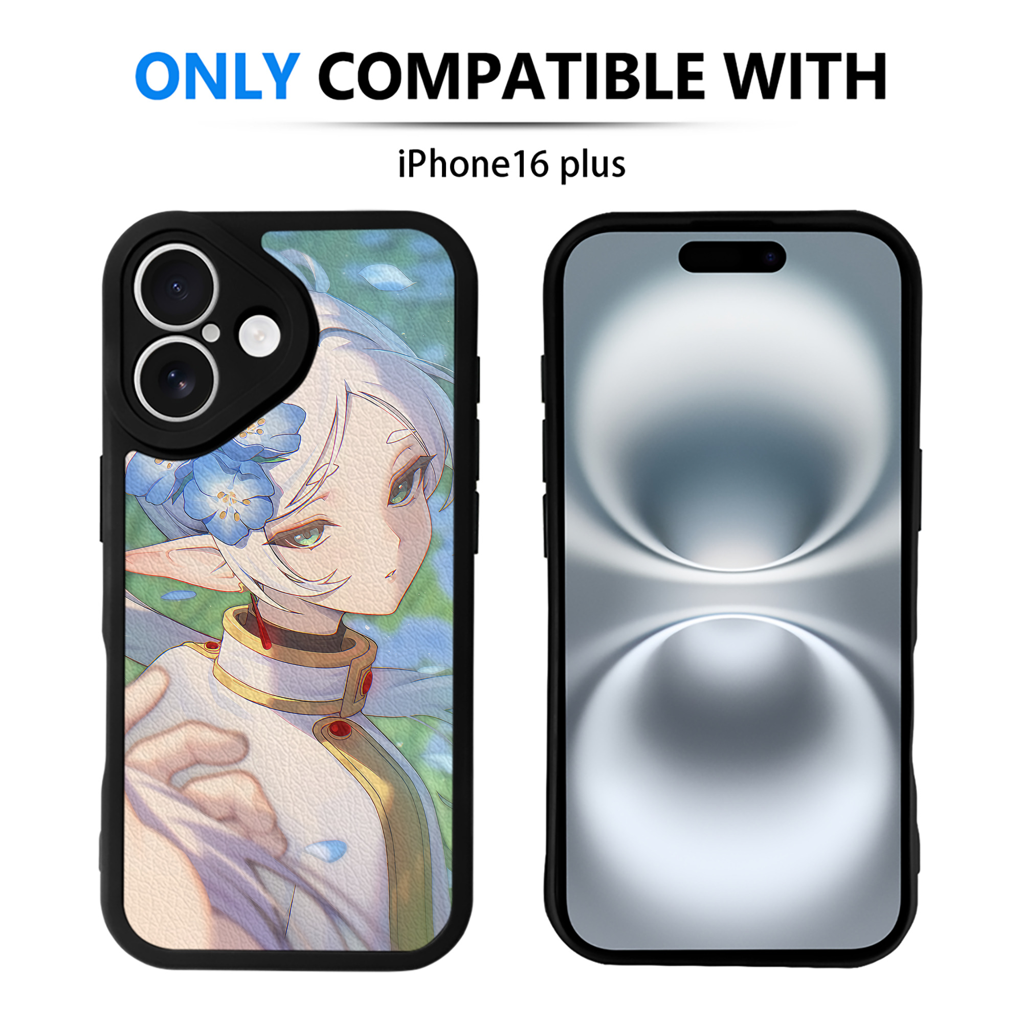 （画像用） 葬送のフリーレン Frieren 【iPhone 16シリーズ対応】シリコンスマホケース（レザー調） 材質：シリコン